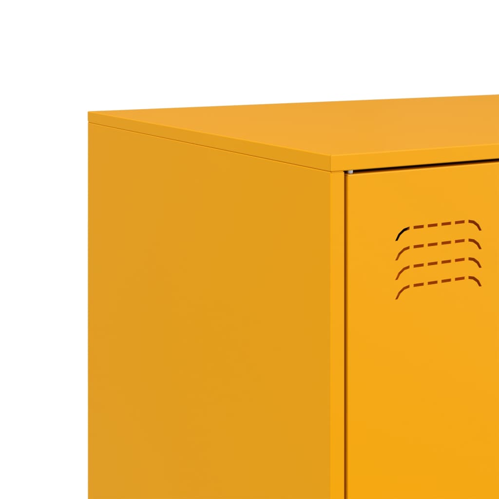 Sideboard Mustard Yellow 99x39x73 cm Steel