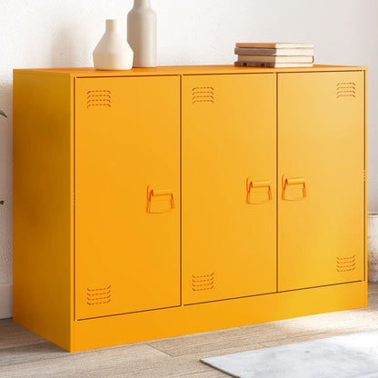 Sideboard Mustard Yellow 99x39x73 cm Steel