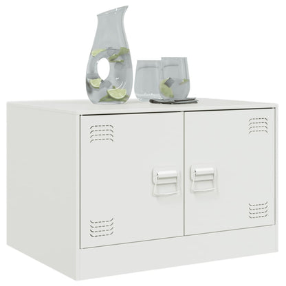 Coffee Table White 67x50x44 cm Steel