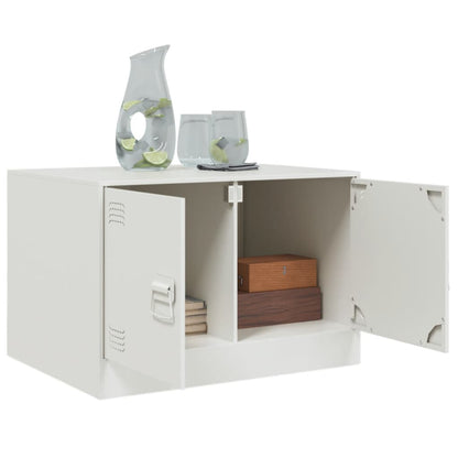 Coffee Table White 67x50x44 cm Steel