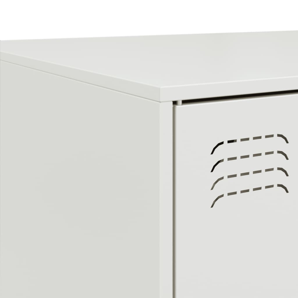 Coffee Table White 67x50x44 cm Steel
