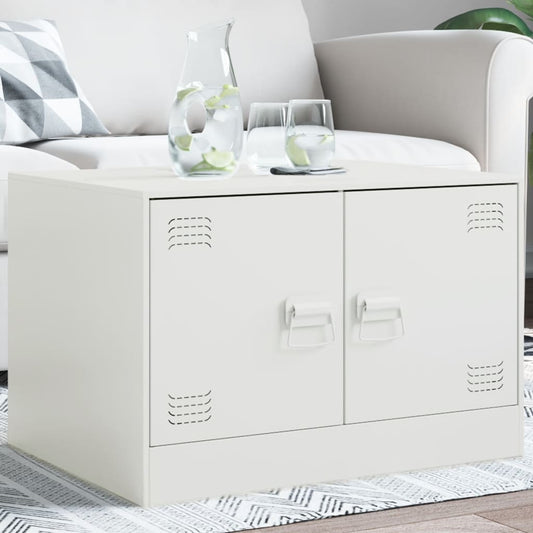 Coffee Table White 67x50x44 cm Steel