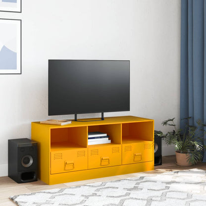 TV Cabinet Mustard Yellow 99x39x44 cm Steel