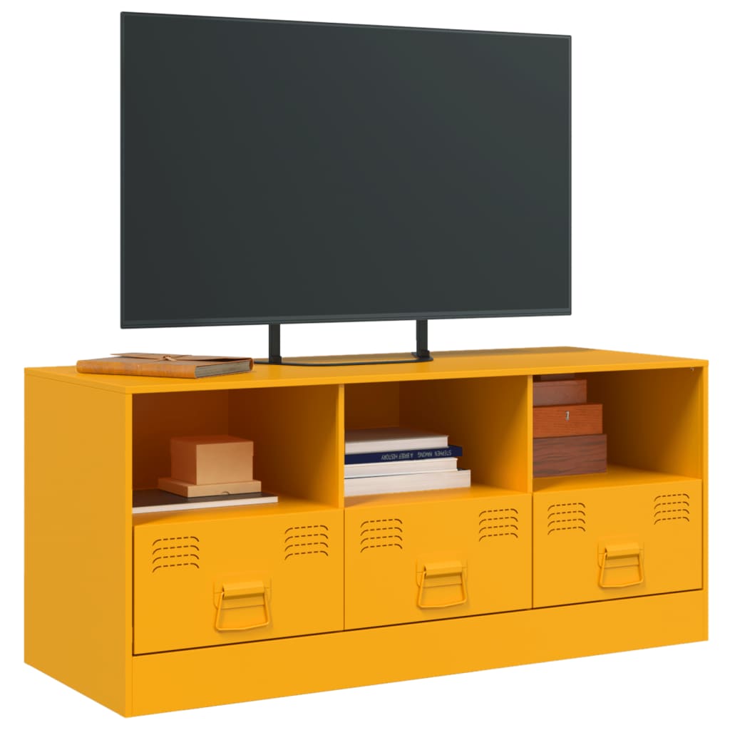 TV Cabinet Mustard Yellow 99x39x44 cm Steel