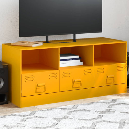 TV Cabinet Mustard Yellow 99x39x44 cm Steel