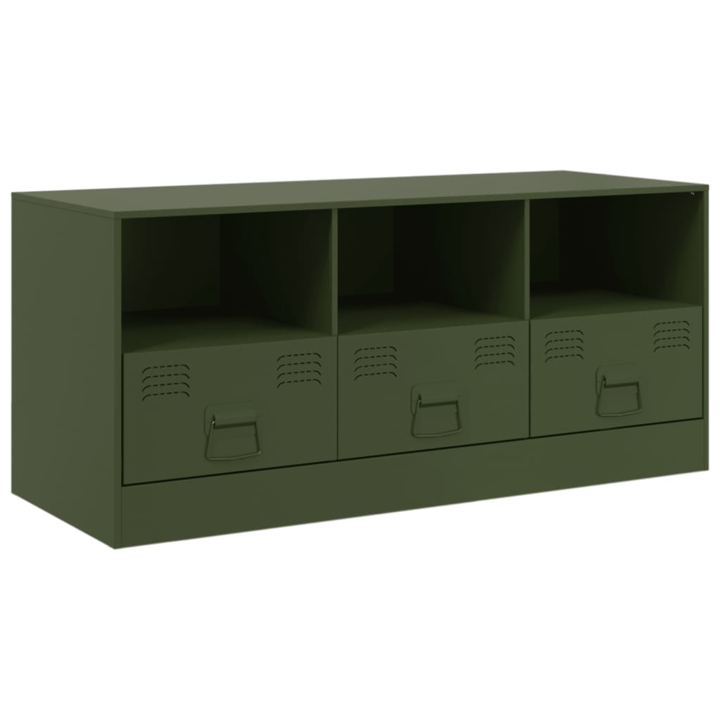 TV Cabinet Olive Green 99x39x44 cm Steel