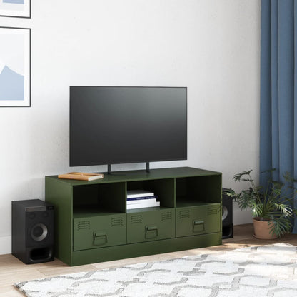 TV Cabinet Olive Green 99x39x44 cm Steel