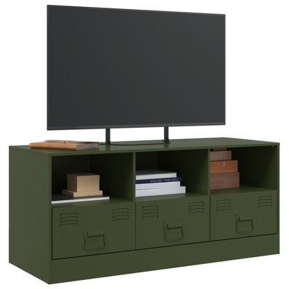 TV Cabinet Olive Green 99x39x44 cm Steel