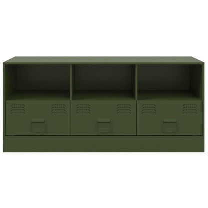 TV Cabinet Olive Green 99x39x44 cm Steel