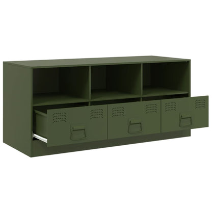 TV Cabinet Olive Green 99x39x44 cm Steel