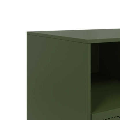 TV Cabinet Olive Green 99x39x44 cm Steel