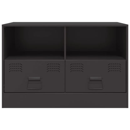 TV Cabinets 2pcs Black 67x39x44 cm Steel