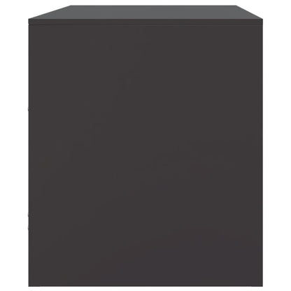TV Cabinets 2pcs Black 67x39x44 cm Steel