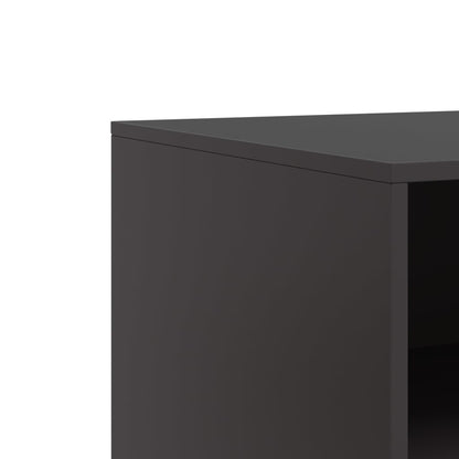 TV Cabinets 2pcs Black 67x39x44 cm Steel