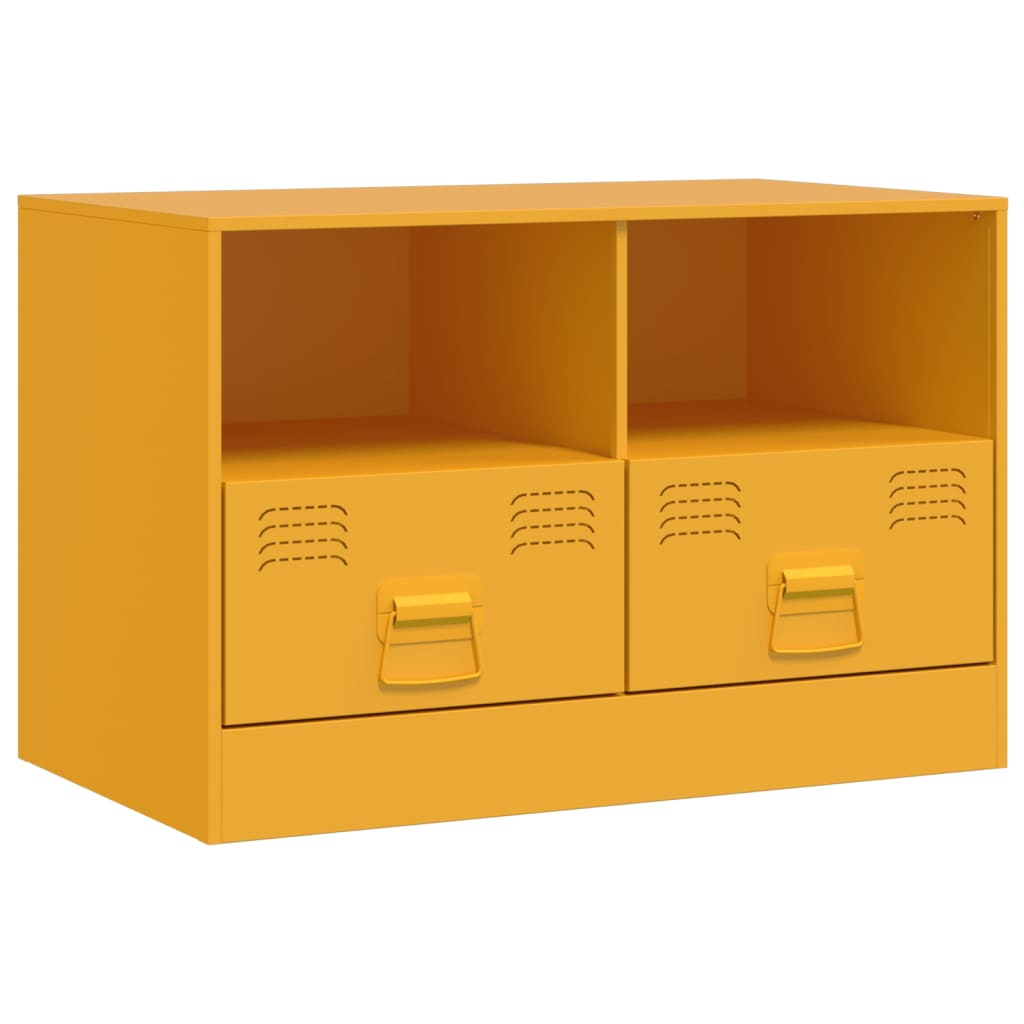 TV Cabinet Mustard Yellow 67x39x44 cm Steel