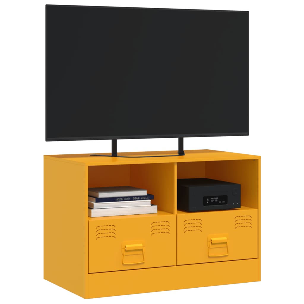 TV Cabinet Mustard Yellow 67x39x44 cm Steel