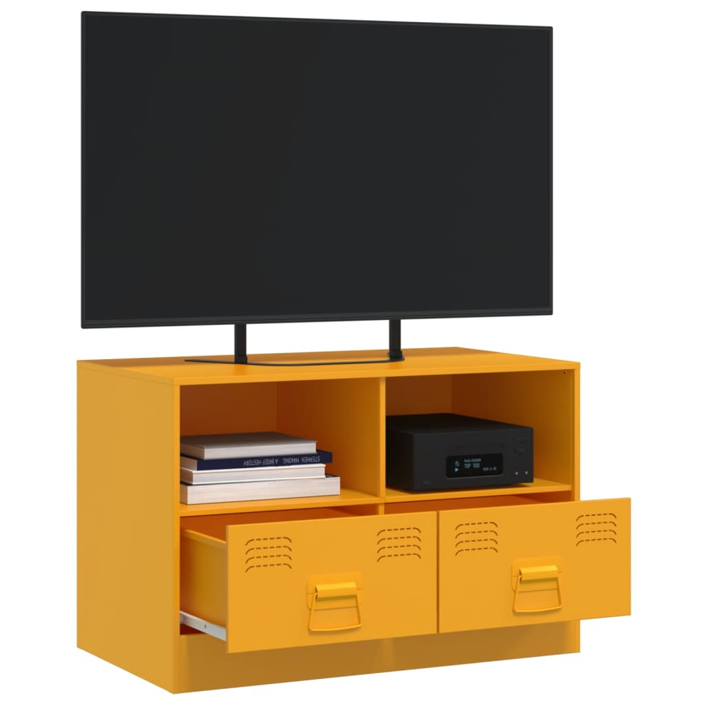 TV Cabinet Mustard Yellow 67x39x44 cm Steel