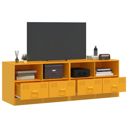 TV Cabinets 2 pcs Mustard Yellow 67x39x44 cm Steel