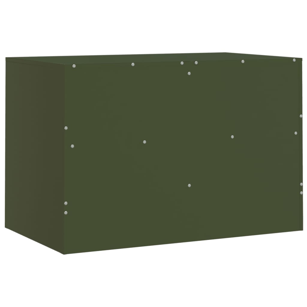 TV Cabinets 2 pcs Olive Green 67x39x44 cm Steel