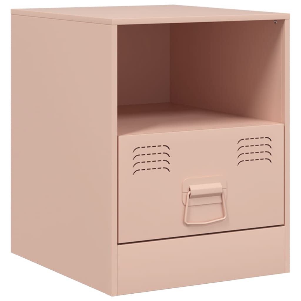 Bedside Cabinet Pink 34.5x39x44 cm Steel