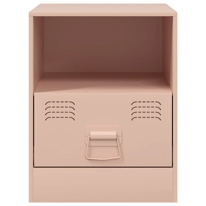 Bedside Cabinet Pink 34.5x39x44 cm Steel