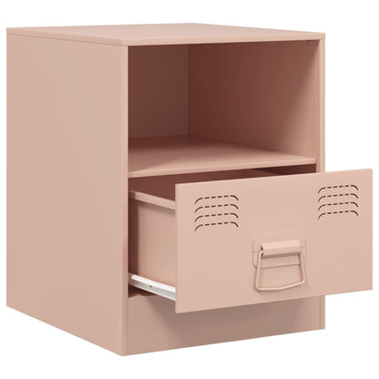 Bedside Cabinet Pink 34.5x39x44 cm Steel