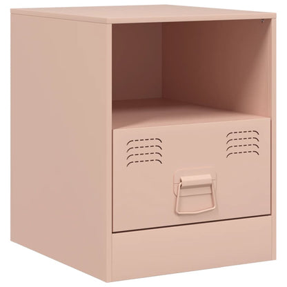 Bedside Cabinets 2pcs Pink 34.5x39x44 cm Steel