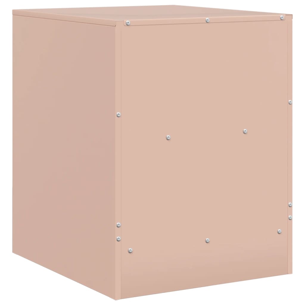 Bedside Cabinets 2pcs Pink 34.5x39x44 cm Steel