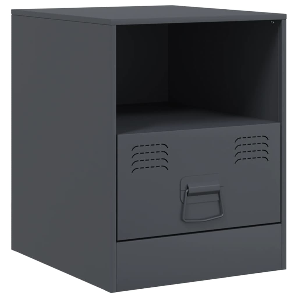 Bedside Cabinet Anthracite 34.5x39x44 cm Steel