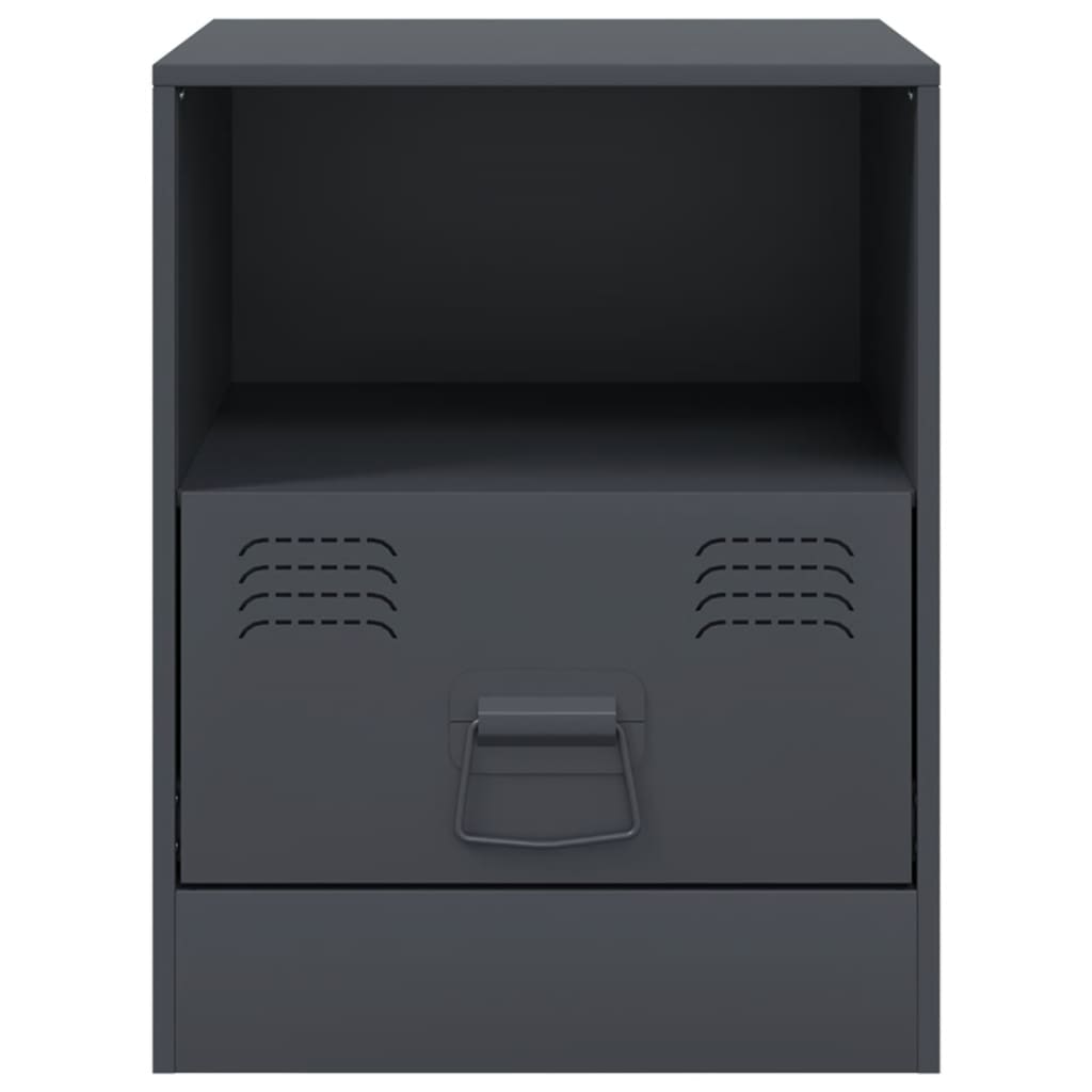 Bedside Cabinet Anthracite 34.5x39x44 cm Steel