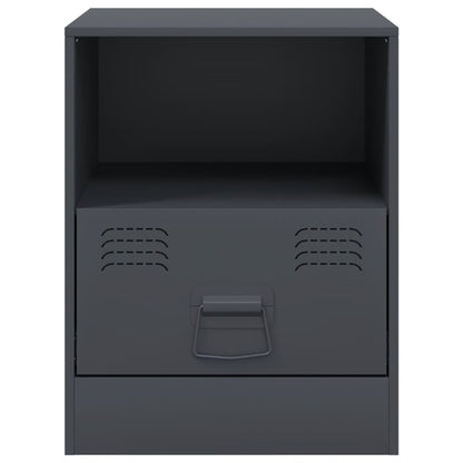 Bedside Cabinet Anthracite 34.5x39x44 cm Steel