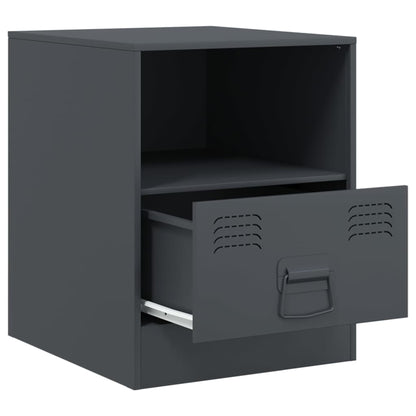 Bedside Cabinet Anthracite 34.5x39x44 cm Steel