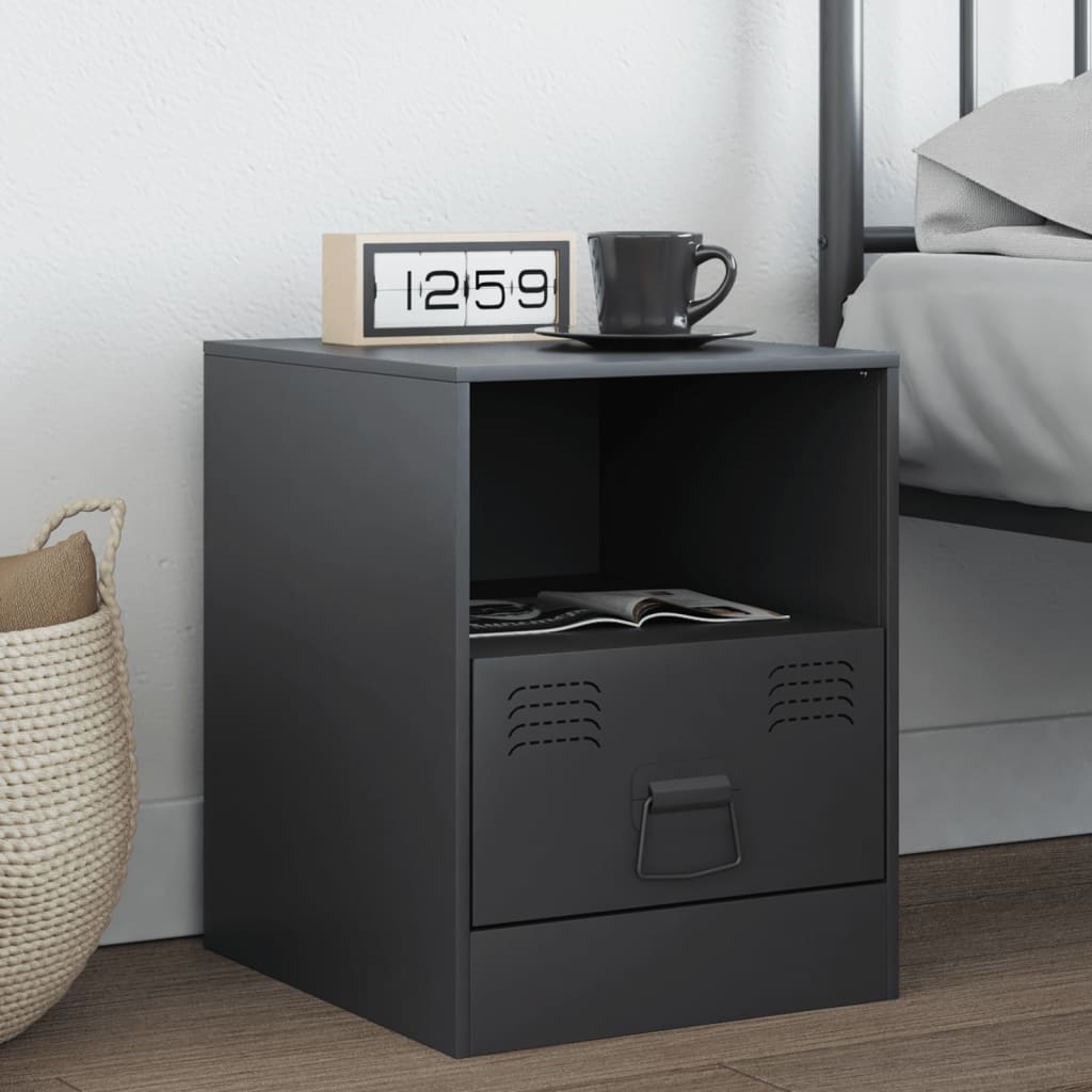 Bedside Cabinet Anthracite 34.5x39x44 cm Steel