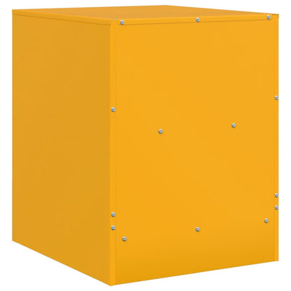 Bedside Cabinets 2 pcs Mustard Yellow 34.5x39x44 cm Steel