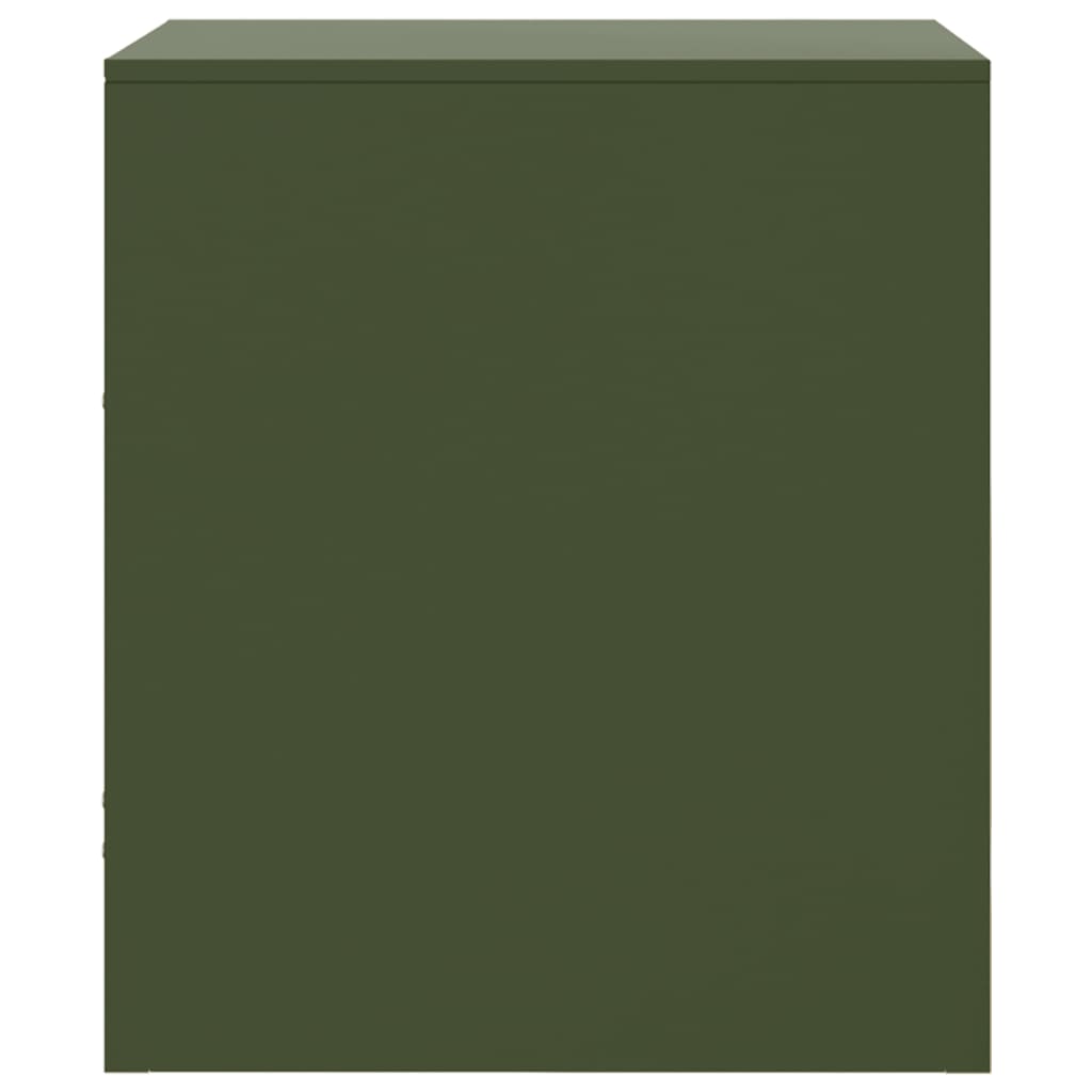 Bedside Cabinet Olive Green 34.5x39x44 cm Steel