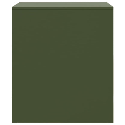 Bedside Cabinet Olive Green 34.5x39x44 cm Steel