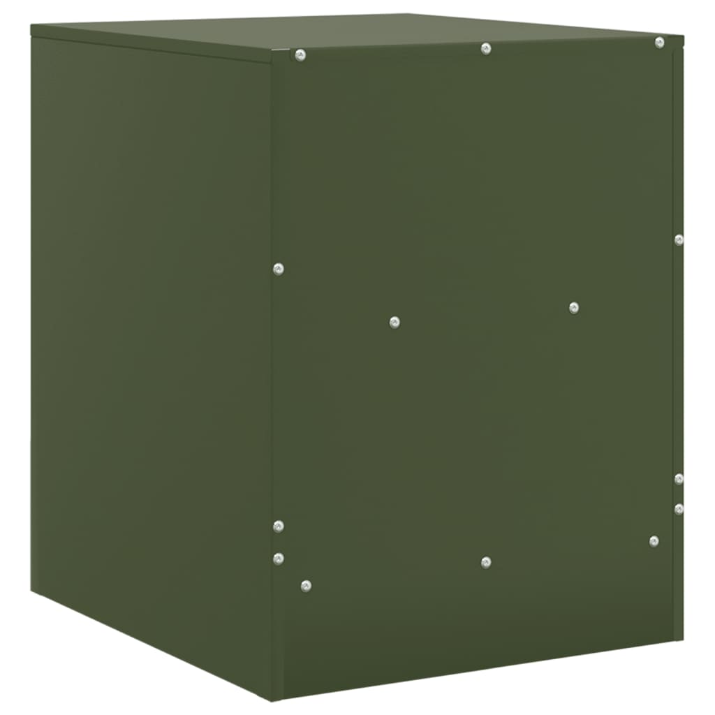 Bedside Cabinets 2 pcs Olive Green 34.5x39x44 cm Steel