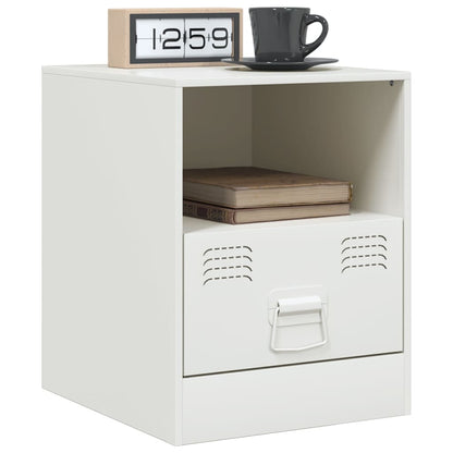 Bedside Cabinets 2 pcs White 34.5x39x44 cm Steel