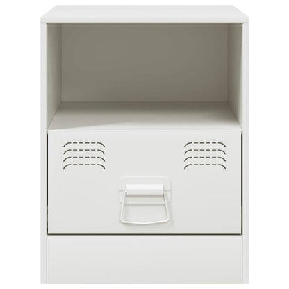 Bedside Cabinets 2 pcs White 34.5x39x44 cm Steel