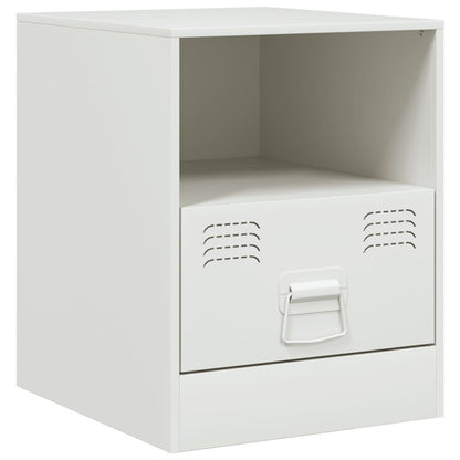 Bedside Cabinets 2 pcs White 34.5x39x44 cm Steel