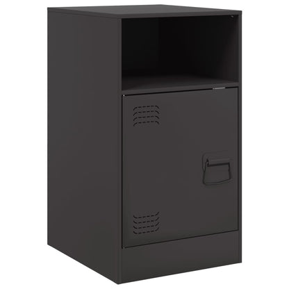 Bedside Cabinet Black 34.5x39x62 cm Steel