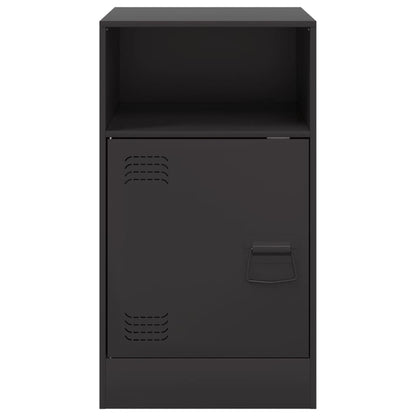 Bedside Cabinet Black 34.5x39x62 cm Steel