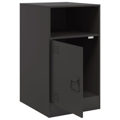 Bedside Cabinet Black 34.5x39x62 cm Steel