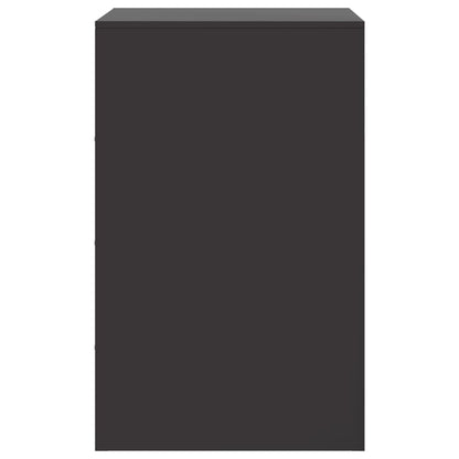 Bedside Cabinet Black 34.5x39x62 cm Steel