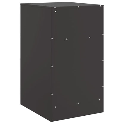 Bedside Cabinet Black 34.5x39x62 cm Steel