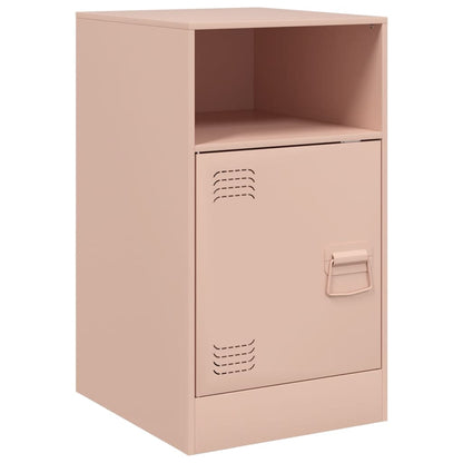 Bedside Cabinet Pink 34.5x39x62 cm Steel