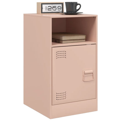 Bedside Cabinet Pink 34.5x39x62 cm Steel