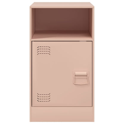 Bedside Cabinet Pink 34.5x39x62 cm Steel