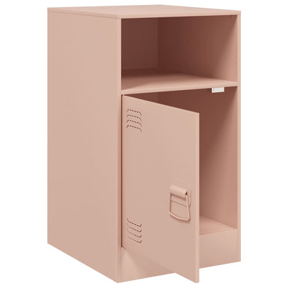 Bedside Cabinet Pink 34.5x39x62 cm Steel