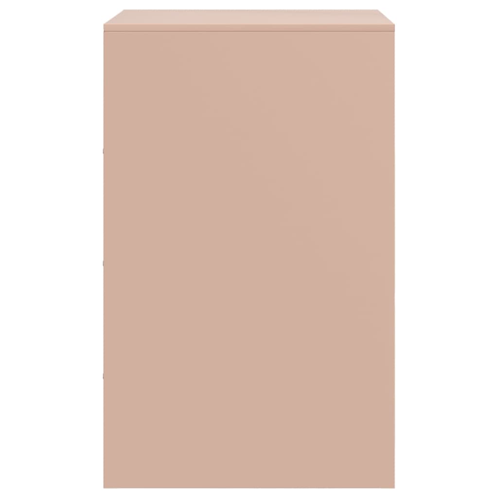 Bedside Cabinet Pink 34.5x39x62 cm Steel